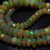 87.30 Ctw - 16 Inches Full Strand So Gorgeous High Quality - Welo Ethiopian OPAL - Micro Faceted Rondell Beads Strong Fire Huge size 3 - 9 mm
